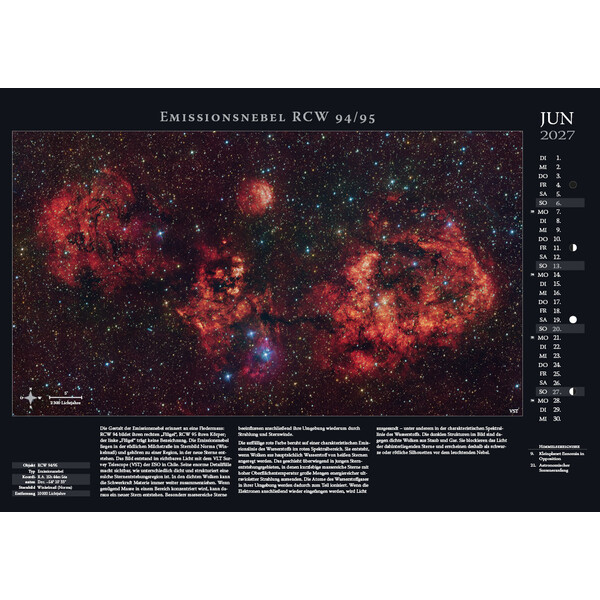 Astronomie-Verlag Calendario Weltraum-Kalender 2027