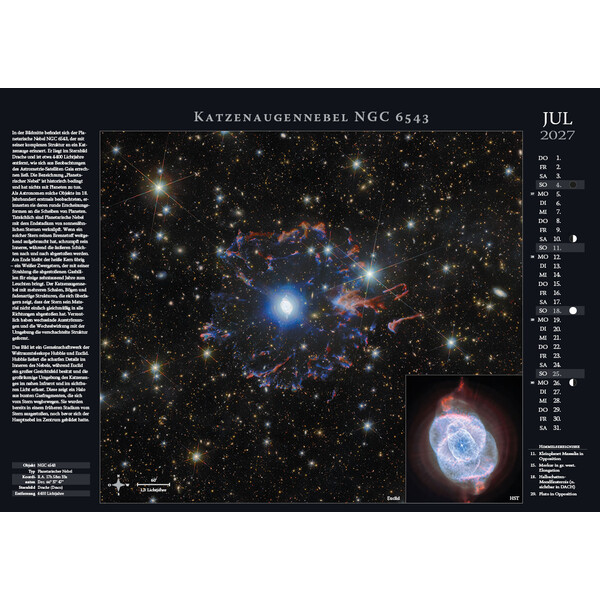 Astronomie-Verlag Calendario Weltraum-Kalender 2027