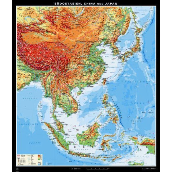 Klett-Perthes Verlag Regional-Karte Südostasien, China und Japan