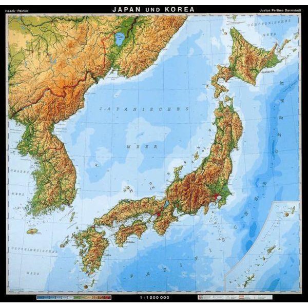 Klett-Perthes Verlag Mappa Giappone e Corea fisica