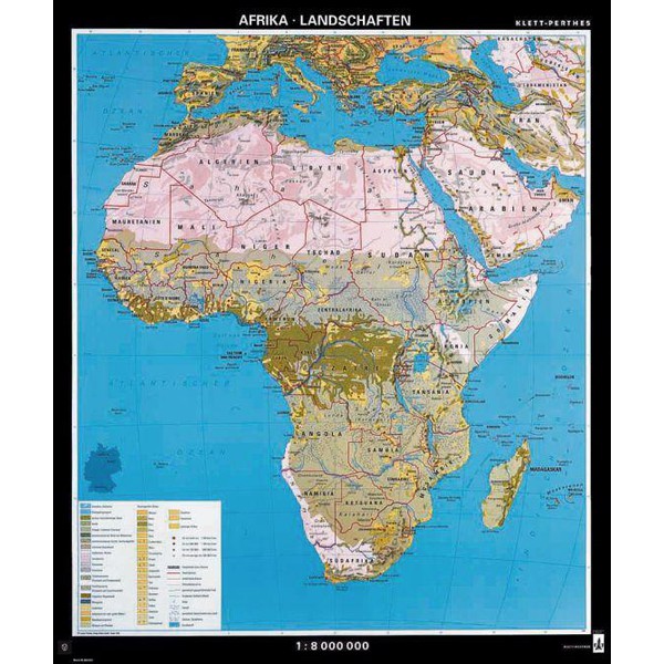 Klett-Perthes Verlag Mappa Continentale Territori africani