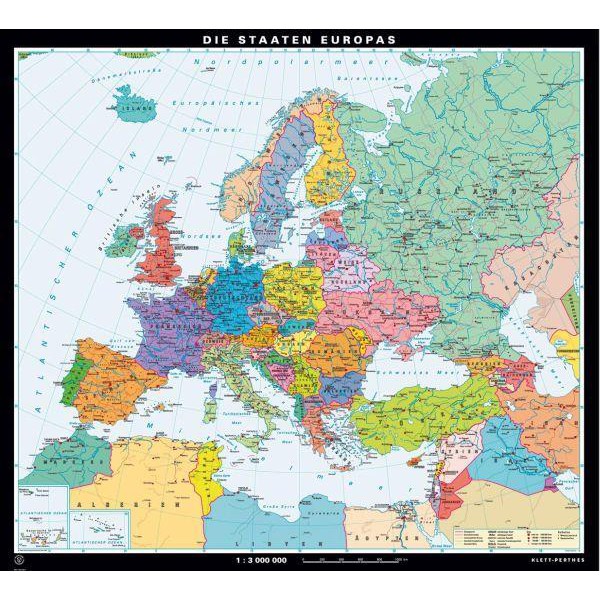 Klett-Perthes Verlag Carta continentale Gli stati d'Europa