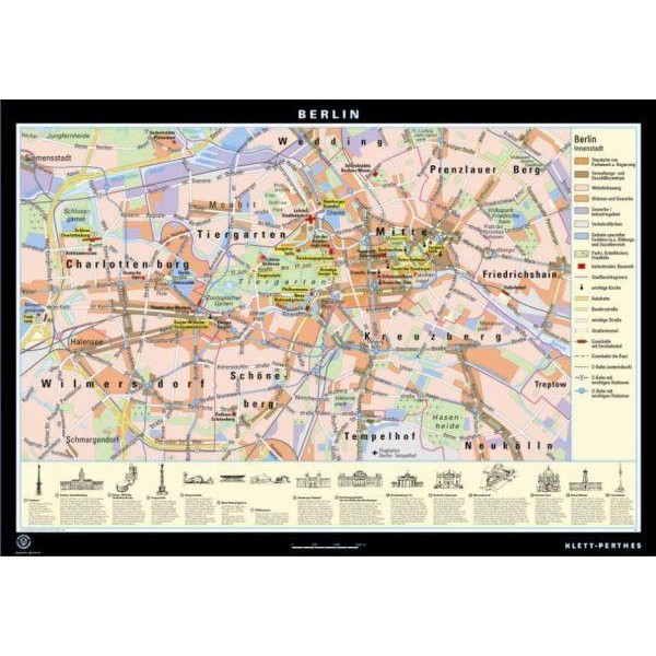 Klett-Perthes Verlag Mappa Regionale Berlino Centro (in carta)