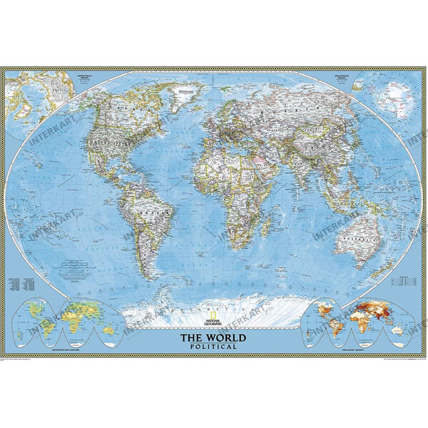 National Geographic Mappa del Mondo Planisfero politico classico, Formato  gigante