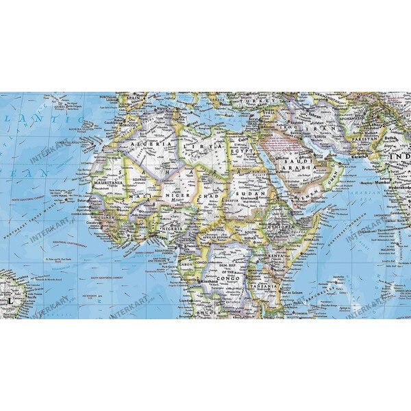 National Geographic Mappa del Mondo (279 x 193 cm)