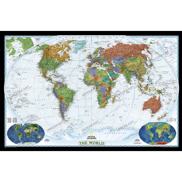 National Geographic Mappa del Mondo Planisfero politico decorativo grande laminato