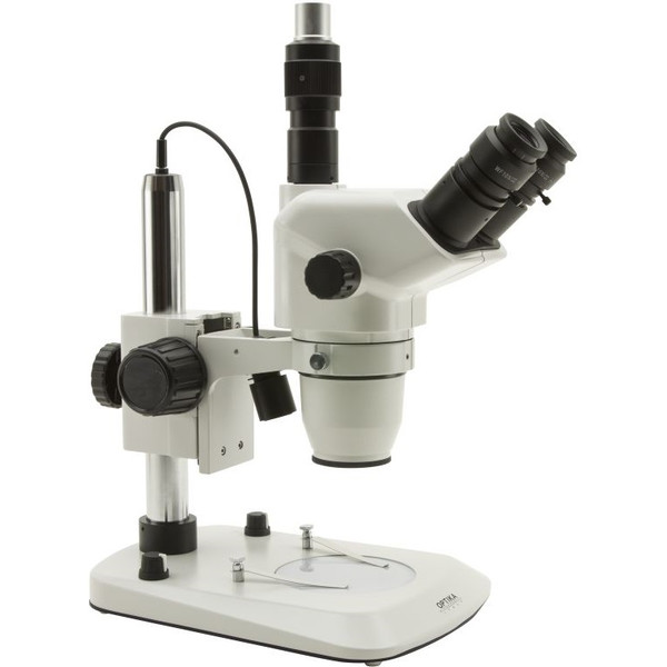 Optika microscopio stereoscopico SZN-4, trinoculare, zoom, 7x-45x, LED