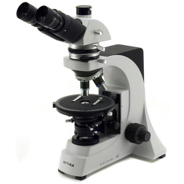 Optika Microscopio B-500POL, trinoculare, polarizzatore, testa ergonomica, X-LED