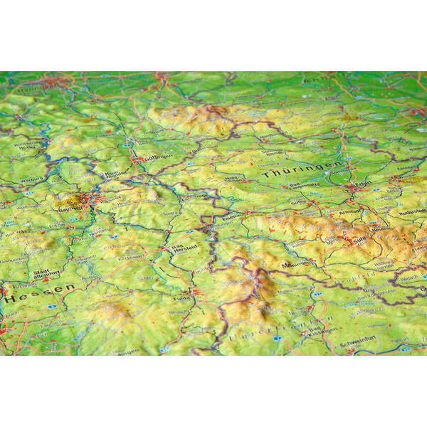 Georelief Mappa Germania, carta il rilievo grande (in tedesco)