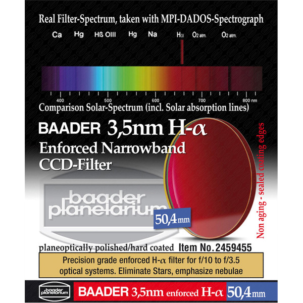 Baader Filtro Ultra-Narrowband 3.5nm H-alpha CCD-Filter 50,4mm