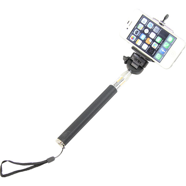 Monopiede Aluminio Selfie-Stick für Smartphones und kompakte Fotokameras, schwarz