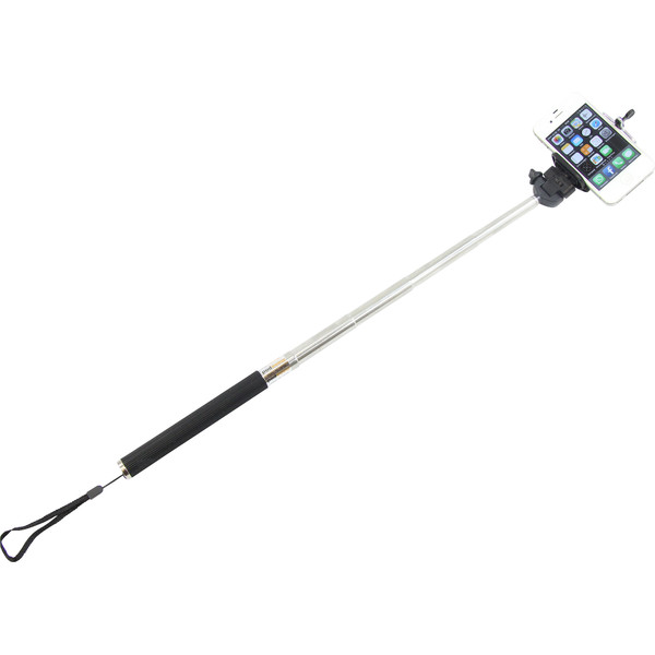 Monopiede Aluminio Selfie-Stick für Smartphones und kompakte Fotokameras, schwarz