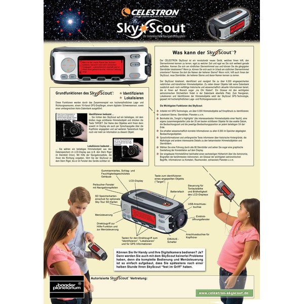 Celestron Planetari Personali Planetraio portatile SkyScout  (VERSIONE IN TEDESCO)