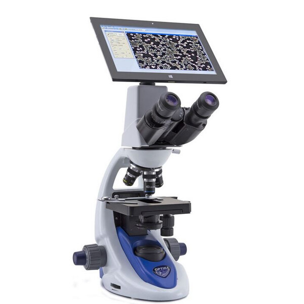 Optika Microscopio digitale B-190TB, acromatico, con PC tablet