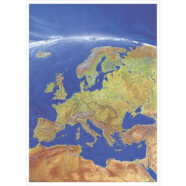 Stiefel Europa, carta panoramica, inglese