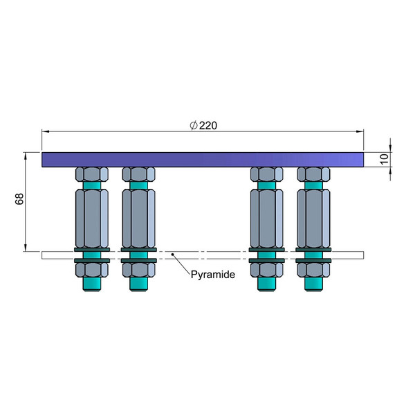 euro EMC Colonna osservatorio P200, altezza complessiva 120 cm