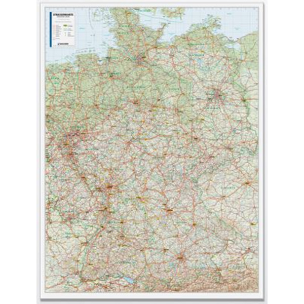 Bacher Verlag Mappa Carta stradale della Germania 1:500.000 laminata