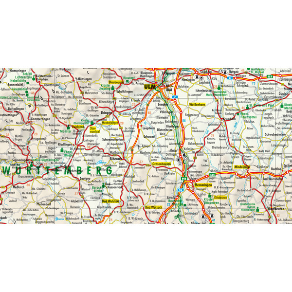 Bacher Verlag Mappa Carta stradale della Germania 1:500.000 laminata