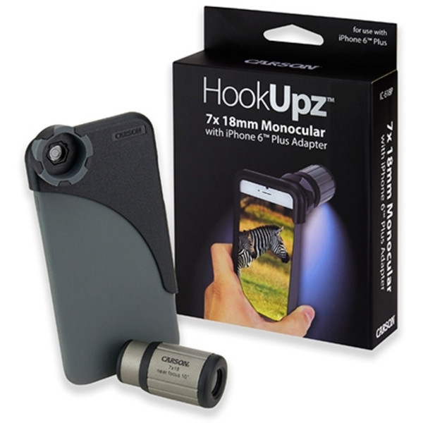 Carson Monoculare HookUpz 7x18 Mono con adattatore smartphone iPhone 6 Plus