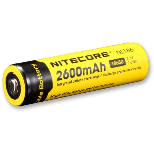 Nitecore Batteria ricaricabile Li-ION 18650, 2600 mAh