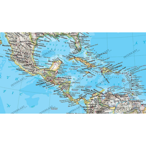 National Geographic Carta continentale continent map North and South America political (laminated)