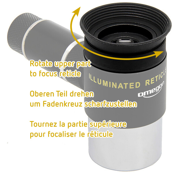 Omegon Oculare con reticolo 12 mm, illuminato