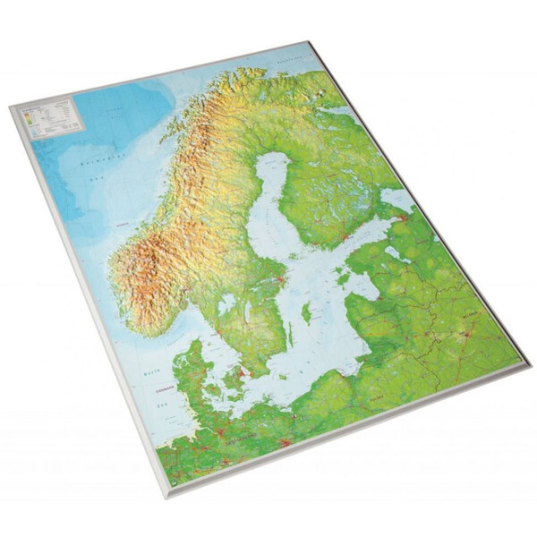 Georelief Mappa Regionale La Scandinavia