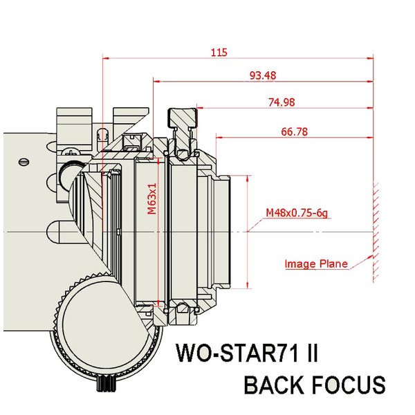 William Optics Rifrattore Apocromatico AP 71/350 WO-Star 71 Gold OTA