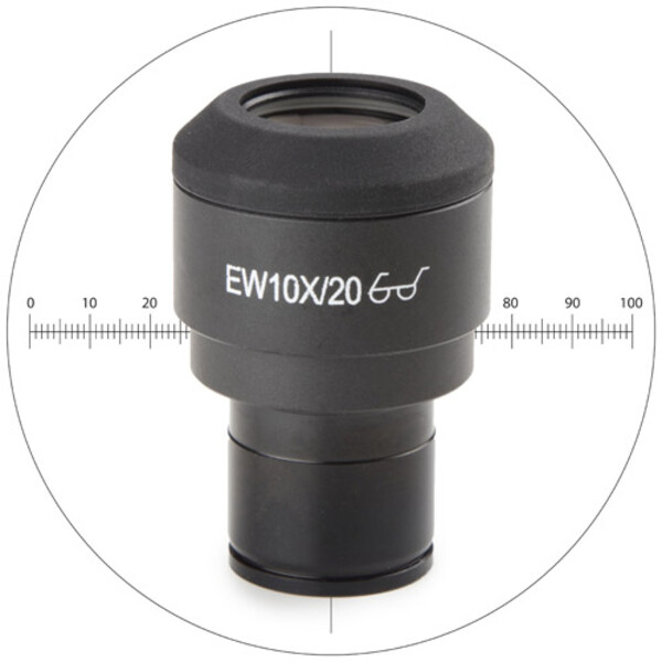 Euromex Oculare di misura IS.6010-CM, WF10x/20 mm, 10/100 microm., crosshair, Ø 23.2 mm (iScope)