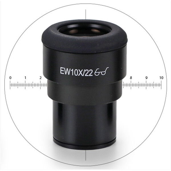 Euromex Oculare di misura IS.6210-CM, WF 10x / 22,10/100 microm., crosshair, Ø 30mm (iScope)