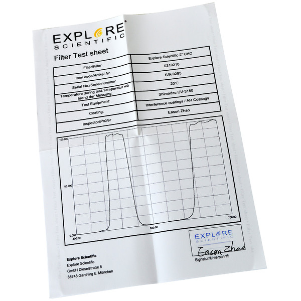 Explore Scientific Filtro UHC 2"