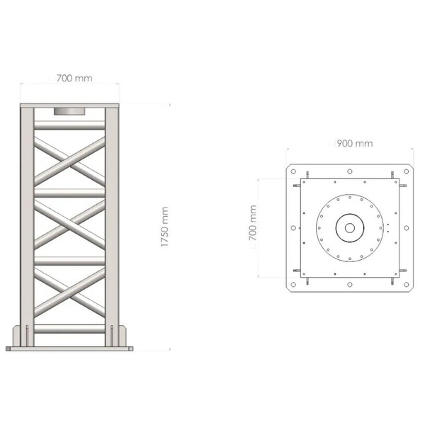 Radio2Space Radiotelescopio Spider 500A Advanced con montatura impermeabile AZ GoTo