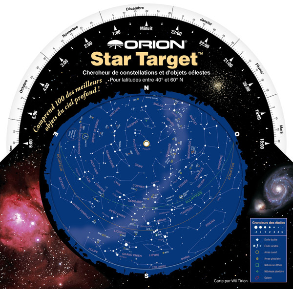 Orion Carta Stellare Planisphère Star Target 40 à 60 degrés