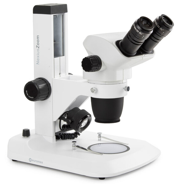 Euromex NZ.1702-S, NexiusZoom Evo, 6,5x a 55x, stativo a cremagliera, 3 W LED, Luce incidente e trasmessa, bino
