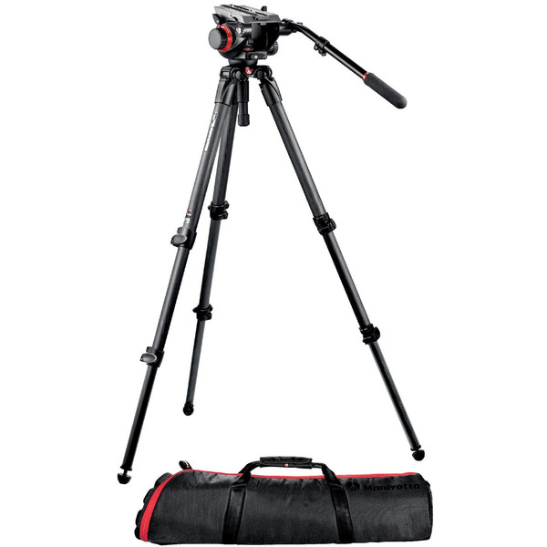 Manfrotto Treppiede Carbonio 504HD,535K con testa video e base livellante