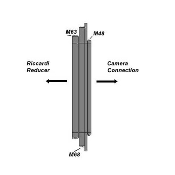 TS Optics Adapter Adattatore da M68 e M63 a M48 - Riccardi adattatore innesto