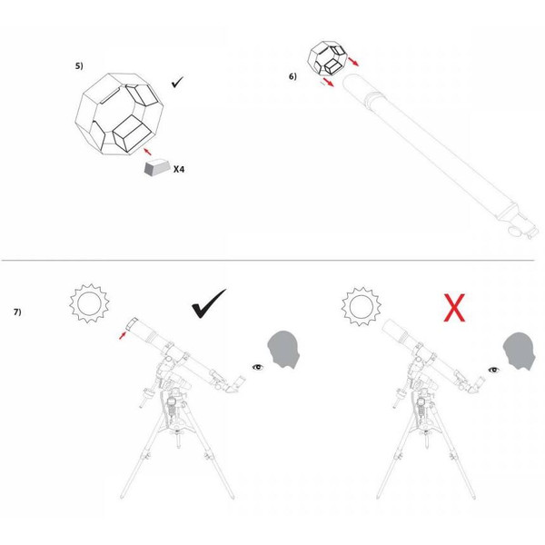 Explore Scientific Filtri solari Sun Catcher filtro solare per telescopi 60-80 mm