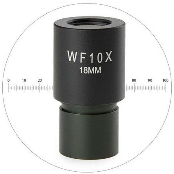 Euromex Oculare di misura HWF 10x/18 mm, scala micrometrica, EC.6010-M (EcoBlue)