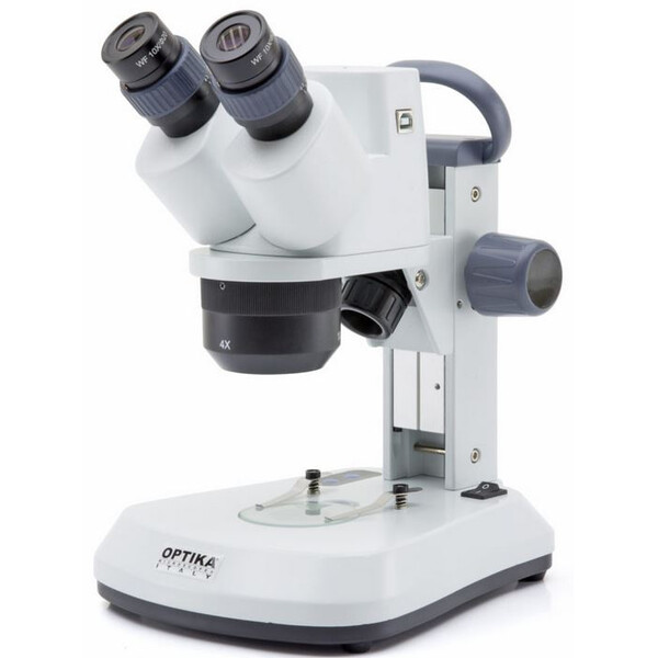 Optika Microscopio stereo SFX-91D, bino, 10x, 20x, 40x, asta dentata, testa ruotabile, camera 3MP
