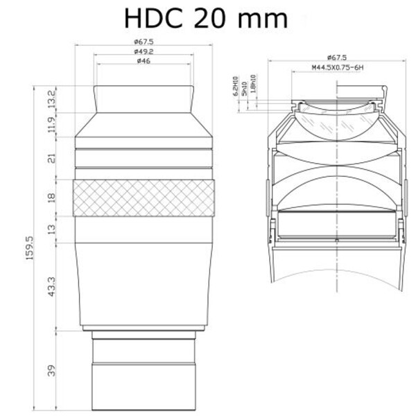 APM Oculare XWA HDC 20mm 100° 2"