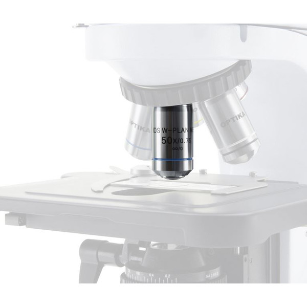 Optika Microscopio B-510LD1, fluorescenza, trino, 1000x, IOS, blu