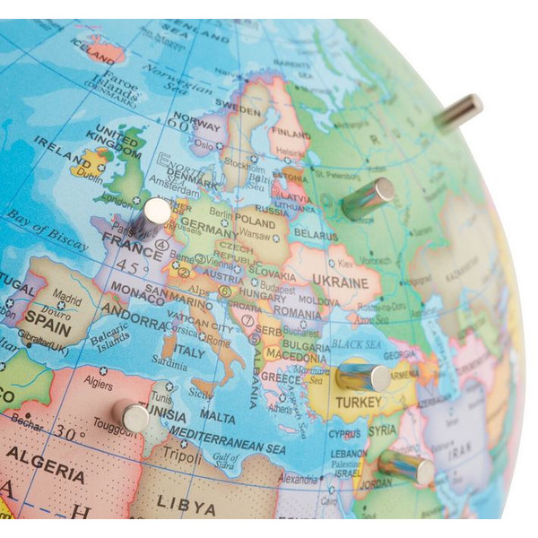 TROIKA Globo emform glob Magnet Political compresi 10 magneti 23cm