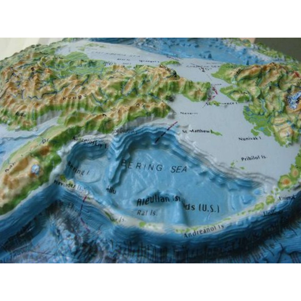 geo-institut Globo con sollievo mappamondo in rilievo (in inglese) 65 cm