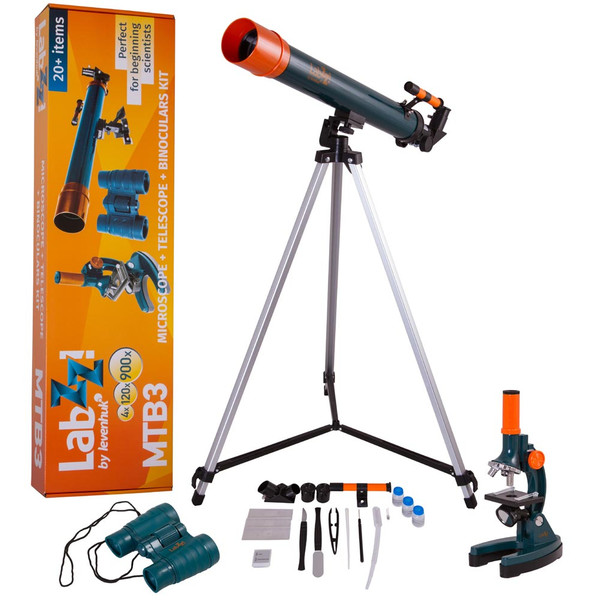 Levenhuk LabZZ MTB3 set telescopio, microscopio e binocolo