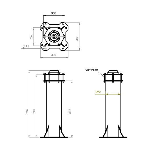 ASToptics HD colonna per EQ6/AZEQ6 - BLACK