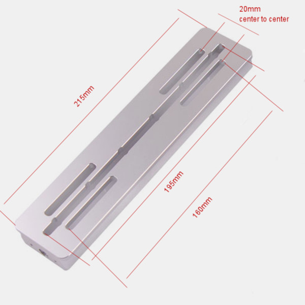 ASToptics PIASTRA UNIVERSALE "V" 215 MM CON BASE 50 MM (ROSSA)