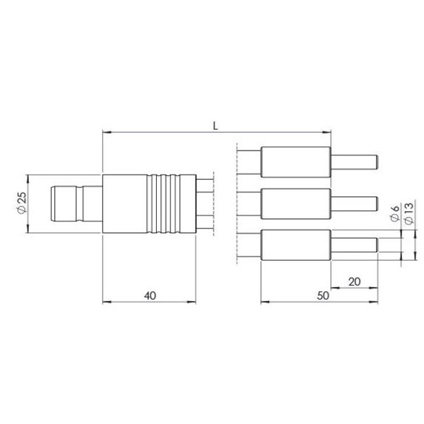 StarLight Opto-Electronics GLF3-1000-4.5, 3-armig, Armlänge 1000 mm, aktiver Durchmesser 4,5 mm