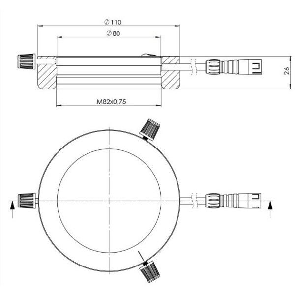 StarLight Opto-Electronics RL5-80 R, rosso (620 nm), Ø 80 mm