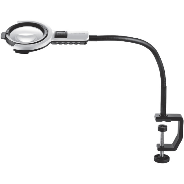 Eschenbach Lampada con lente varioLED flex, 6dpt, 2,5x, Ø 76mm, Cavalletto 350 mm