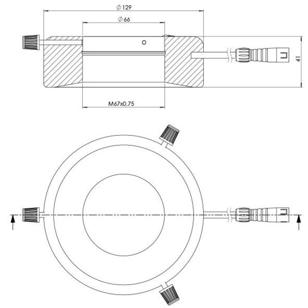 StarLight Opto-Electronics RL12-18s WW, bianco caldo (3000K), Ø 66mm